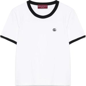 Хлопковая футболка GUCCI, белый