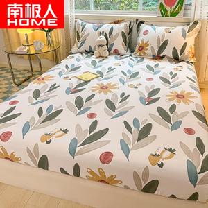 Antarctic Простыня на резинке 180 см, комплект из 4 предметов (пододеяльник 200х230 см), цвет Flower Art, хлопок