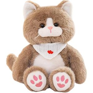 Плюшевая кукла котенка высота 25см/35см MORTEN SOLUM, коричневый