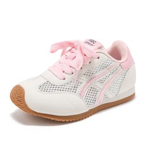Износостойкие, легкие, амортизирующие, дышащие, низкие повседневные кроссовки для детей ABC KIDS, бежевый/розовый