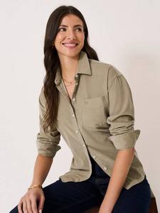 Велюровая рубашка Corduroy Crew Clothing, Beige