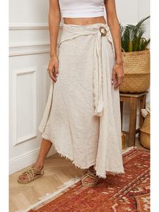 Длинная юбка Fleur de Lin, бежевый