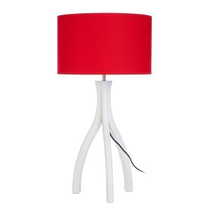 Настольная лампа hell&gut Stede Typ A, ткань пепел/хлопок - 1 светлый - красный/белый
