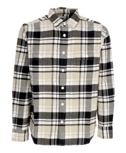 Серебристо-Серая тканая рабочая рубашка Obey, серый