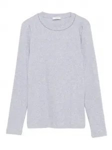 Лонгслив с декорированным воротником Peserico, серый