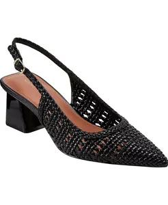 Женские босоножки Lulia на блочном каблуке с плетением и ремешком на щиколотке Marc Fisher, черный