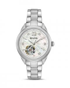 Автоматические часы, 34,5 мм Bulova, цвет Silver