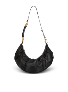 Сумка-хобо Ebene из телячьей кожи Balmain, черный