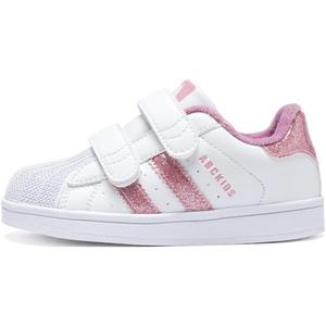 Износостойкие легкие амортизирующие термо детские кроссовки для скейтбординга ABC KIDS, белый/розовый