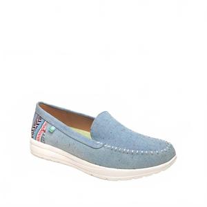 Женские мокасины из денима в крапинку Minnetonka