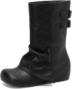 Женские повседневные комфортные короткие ботинки LYYSKY. Пожалуйста, ознакомьтесь с таблицей размеров и описанием товара. Размеры US4-US17 / EU34-EU50, Black(Pu)