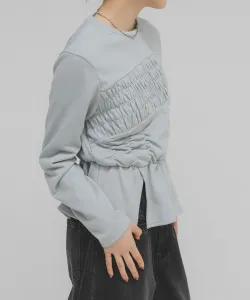 Пуловер со случайной сборкой Kbf, цвет Light Blue