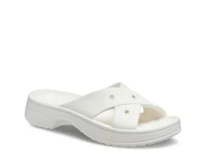 Сандалии Crocs Classic Cross Strap - женские, кремово-белые