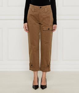 Брюки-карго женские Pinko короткие с карманами, коричневый