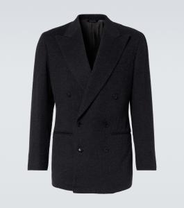 Блейзер из верблюжьей шерсти Saman Amel, серый