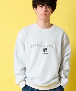 Толстовка с круглым вырезом YOIDORE/Yoidore Kokushi Musou Collaboration (мужская) Select Brands, цвет Light Gray