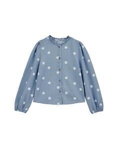 Блузка WE Fashion, небесно-синий