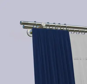 Карниз indeko "Cape Town", 2 направляющие, желаемая длина 270 см, цвет edelstahlfarben