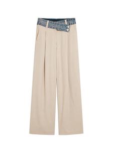 Desigual Широкие брюки со складками спереди в цвете капучино