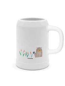 Пивная кружка Otter Stein без надписи белого цвета Mr. & Mrs. Panda
