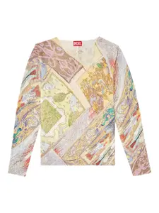 Топ K-Renton с длинными рукавами DIESEL, нейтральный