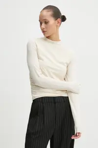 Футболка с длинным рукавом Abercrombie & Fitch, бежевый