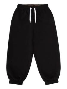 Fendi Kids джоггеры с нашивкой-логотипом, черный