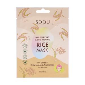 Увлажняющая и осветляющая рисовая маска для лица SOQU, 23 гр