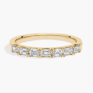 Юбилейное кольцо East-West из 14-каратного желтого золота с изумрудами и бриллиантами (5/8 карата) Blue Nile