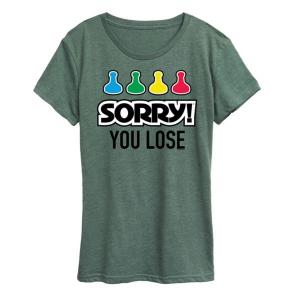 Женская футболка с надписью «Sorry You Lost» от Hasbro, зеленый