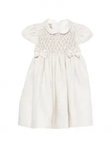 Платье с оборками и бантом La Stupenderia, бежевый