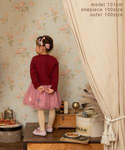 Платье-баллон с цветами и лентами (с длинными рукавами) (80-100 см) Panpantutu, цвет Rose Garden