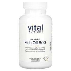 Добавка Vital Nutrients Ultra Pure Fish Oil 800 лимон, 90 мягких таблеток