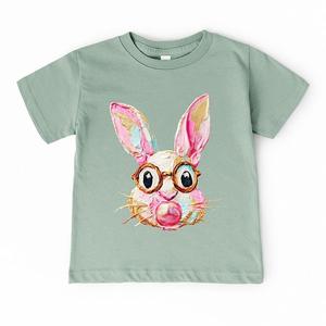 Футболка с коротким рукавом Bunny face textured paint The Juniper Shop, Seafoam