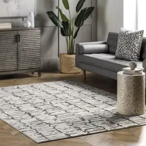 Ковер Maude Contemporary Abstract Area Rug nuLOOM, 122x183 см, светло-бежевый