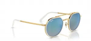 Солнцезащитные очки Ray-Ban унисекс Rb3765 круглой формы, Gold/Brown Gradient Brown Mirrored Blue