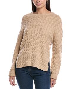 Свитер из смеси шерсти и кашемира с узором «Кабель» от Theory Karina