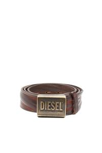 Мужской кожаный ремень DIESEL LOGO B-METAL BISCOTTO