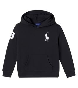 Логотип худи из хлопкового джерси Polo Ralph Lauren Kids, Polo Black/C1730