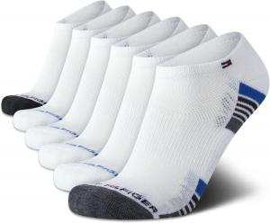 Мужские носки Tommy Hilfiger, непромокаемые, 6 пар, из хлопковой смеси, эластичные, мягкие, с мягкой подкладкой, повседневные, спортивные, с низким вырезом, White Multi