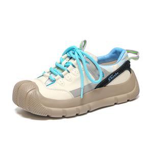 SHOUBA Кремовые легкие повседневные низкие кроссовки с амортизацией и устойчивостью к истиранию, цвет Ecru