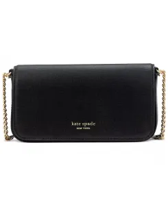 Девин Кожаный Кошелек с Клапаном и Цепочкой из Сафьяно kate spade new york, черный