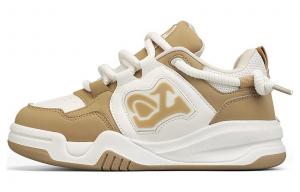 JINDUN Низкие скейтерские кеды New Flame Collection в бежево-коричневом цвете, цвет Beige Brown