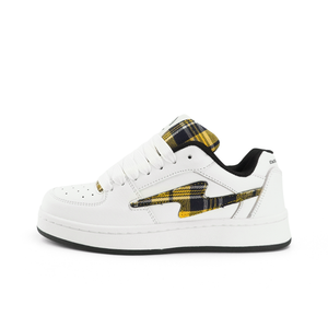 Непромокаемые нескользящие износостойкие легкие низкие кеды для скейтбординга унисекс DGUMI, белый желтый upgraded