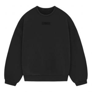 Свитшот Fear of God Essentials SS24 с круглым вырезом, цвет «Jet Black»