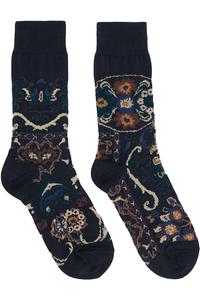 Цветочные носки Sacai, синий
