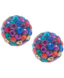 Серьги-гвоздики с разноцветными кристаллами в оправе из стерлингового серебра (также доступны в серебряном исполнении) Macy's, Multi