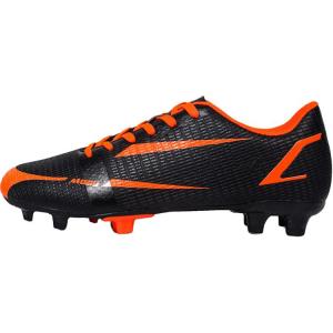 Футбольные бутсы для детей и подростков с низким верхом, амортизирующие, устойчивые к истиранию, дышащие, противоскользящие QIUTEXIONG, черный/оранжевый