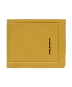Мужской кожаный кошелек со съемным отделением для документов, с защитой от RFID-сканирования. Piquadro, желтый