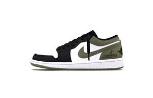 Jordan Кроссовки Air 1 Vintage Unisex низкие Black/Green/White